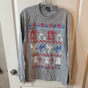Star Wars Gray Long Sleeve with Holidays design
